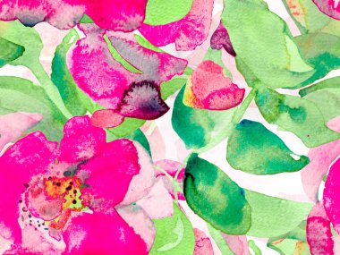 Suluboya Tertemiz Desen 'i Bırakıyor.