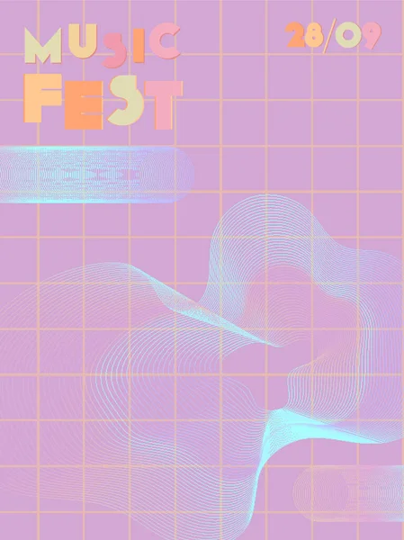 Fondo de portada festival de música. — Vector de stock