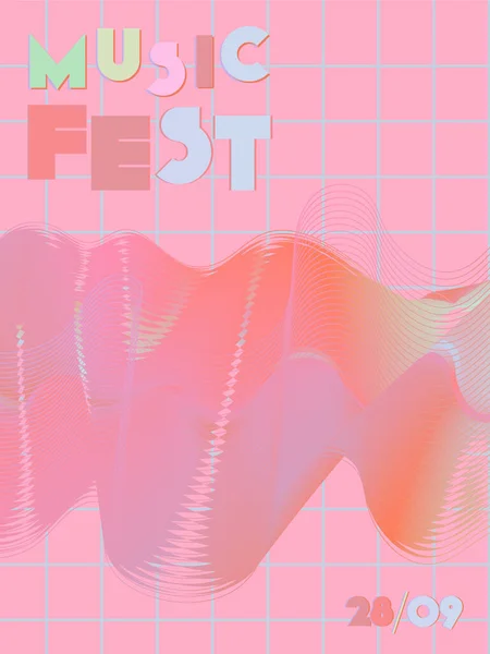 Fondo de portada festival de música. — Vector de stock