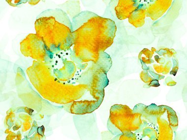 Suluboya Tertemiz Desen 'i Bırakıyor.