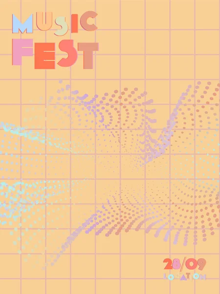 Music festival cover background. — Stockový vektor