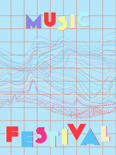 Couverture du festival de musique fond. — Image vectorielle