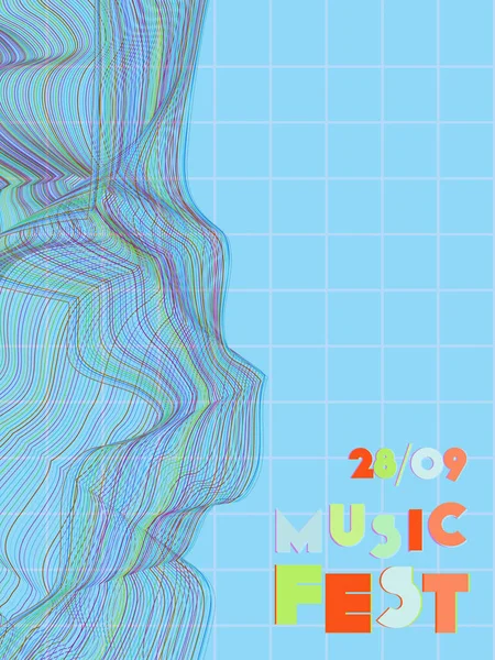 Fondo de portada festival de música. — Vector de stock