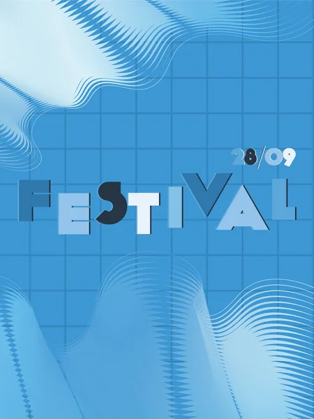 Fondo de portada festival de música. — Vector de stock