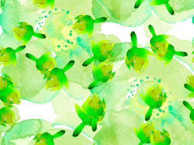 Suluboya Tertemiz Desen 'i Bırakıyor.