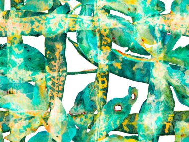 Suluboya Tertemiz Desen 'i Bırakıyor.