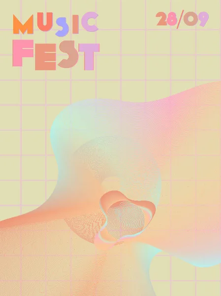 Couverture du festival de musique fond. — Image vectorielle