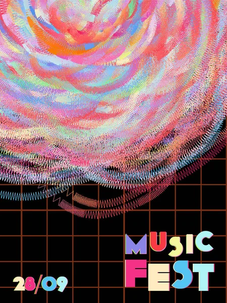 Music festival cover background. — Stockový vektor