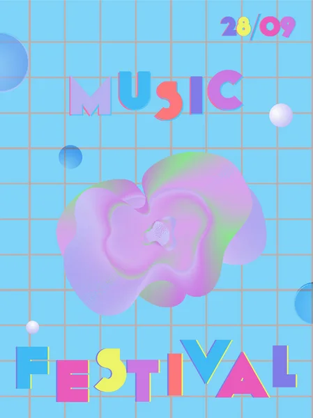 Fondo de portada festival de música. — Vector de stock