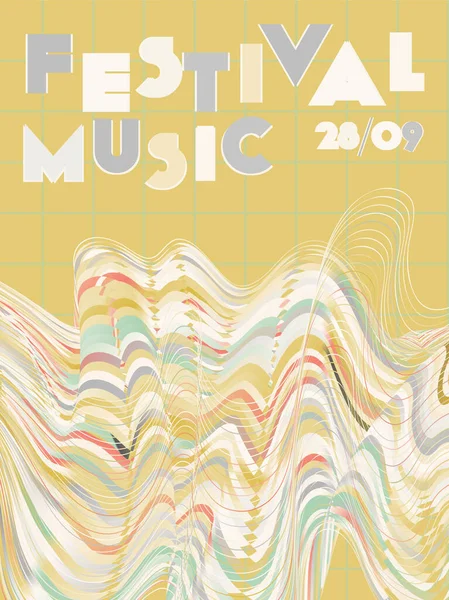 Fondo de portada festival de música. — Vector de stock