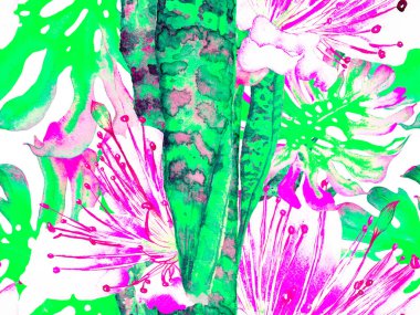 Suluboya Tertemiz Desen 'i Bırakıyor.