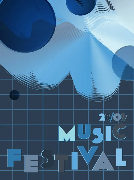 Music festival cover background. — Stockový vektor