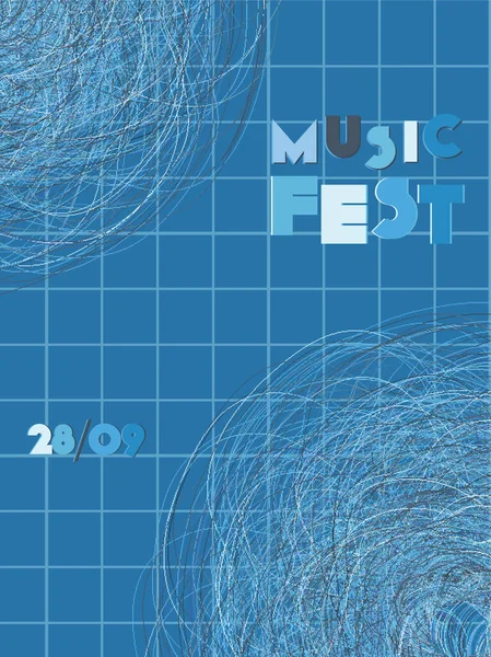 Muziekfestival cover achtergrond. — Stockvector