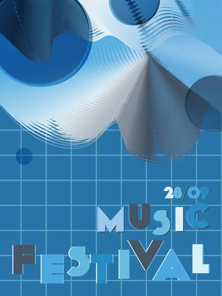 Couverture du festival de musique fond. — Image vectorielle