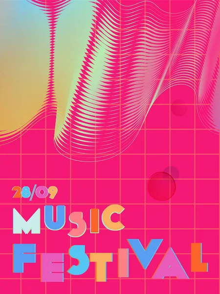 Couverture du festival de musique fond. — Image vectorielle