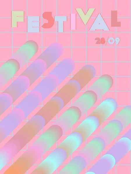 Couverture du festival de musique fond. — Image vectorielle