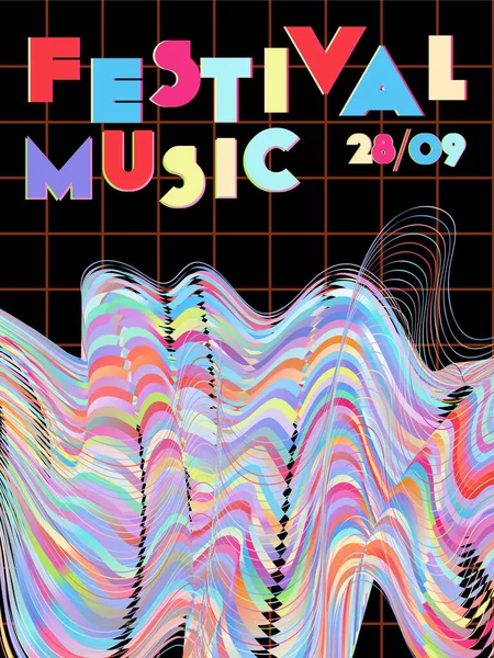 Muziekfestival cover achtergrond. — Stockvector