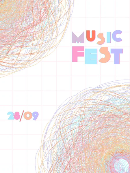 Couverture du festival de musique fond. — Image vectorielle