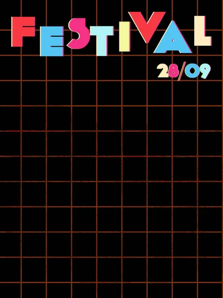 Couverture du festival de musique fond. — Image vectorielle