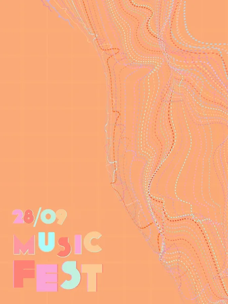 Couverture du festival de musique fond. — Image vectorielle