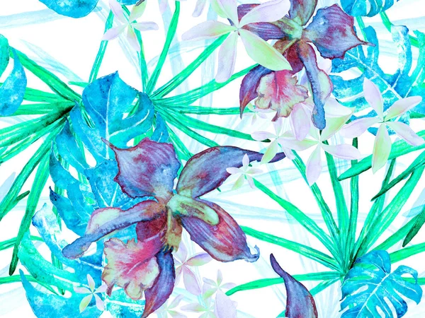 Orchid Seamless Pattern.
