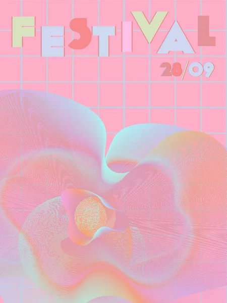 Fondo de portada festival de música. — Vector de stock