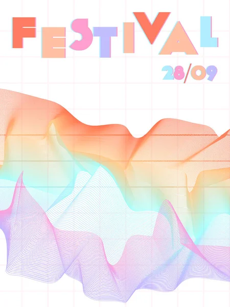 Muziekfestival cover achtergrond. — Stockvector