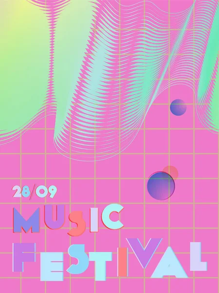 Music festival cover background. — Stockový vektor