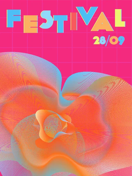 Fondo de portada festival de música. — Vector de stock