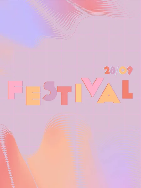 Couverture du festival de musique fond. — Image vectorielle