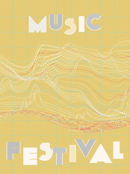 Couverture du festival de musique fond. — Image vectorielle