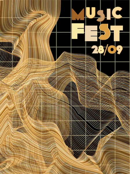 Couverture du festival de musique fond. — Image vectorielle