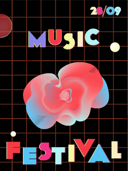 Couverture du festival de musique fond. — Image vectorielle