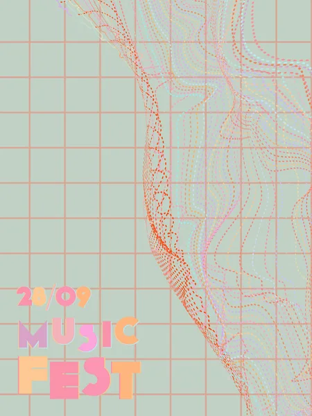 Couverture du festival de musique fond. — Image vectorielle