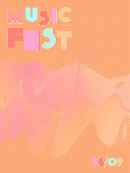 Fondo de portada festival de música. — Vector de stock