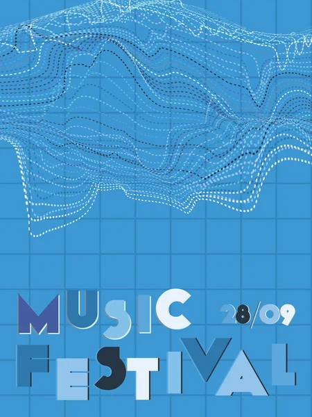 Fondo de portada festival de música. — Archivo Imágenes Vectoriales