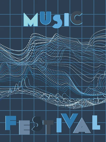 Couverture du festival de musique fond. — Image vectorielle