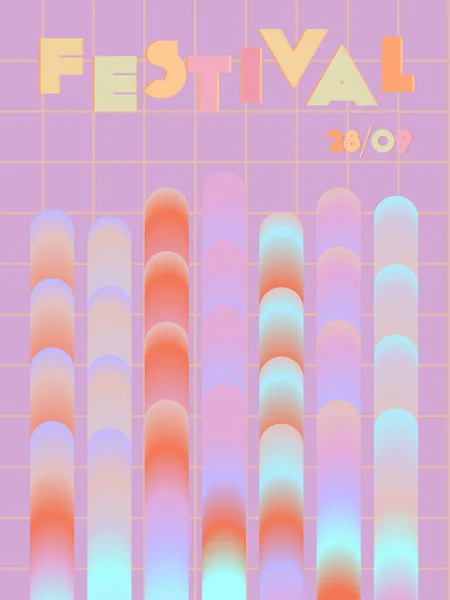 Music festival cover background. — Stockový vektor