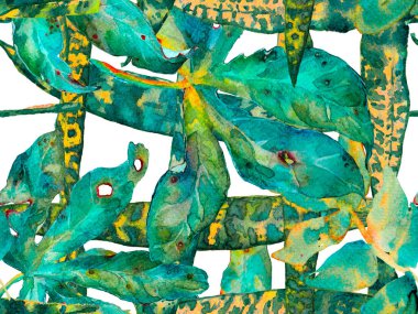 Suluboya Tertemiz Desen 'i Bırakıyor.