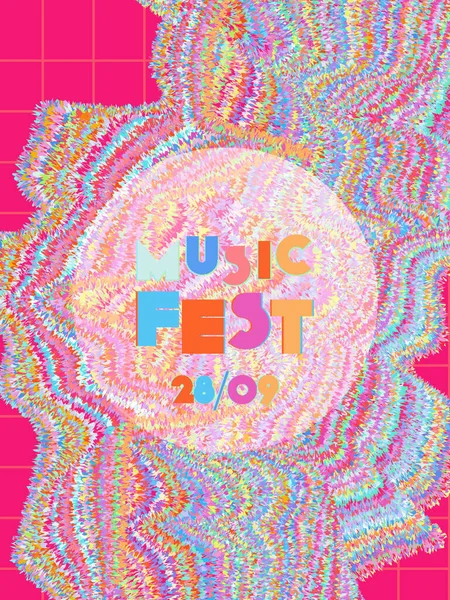 Fondo de portada festival de música. — Vector de stock