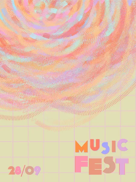 Fondo de portada festival de música. — Vector de stock