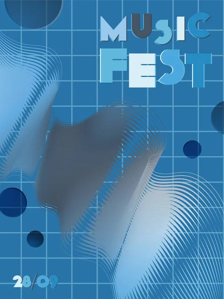 Couverture du festival de musique fond. — Image vectorielle