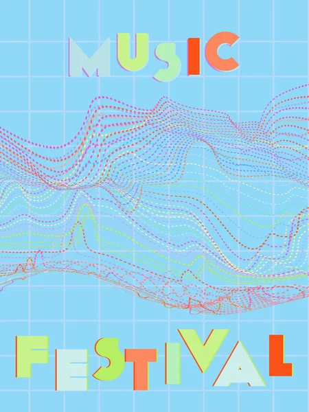 Fondo de portada festival de música. — Vector de stock