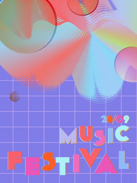 Hintergrund des Musikfestivals. — Stockvektor