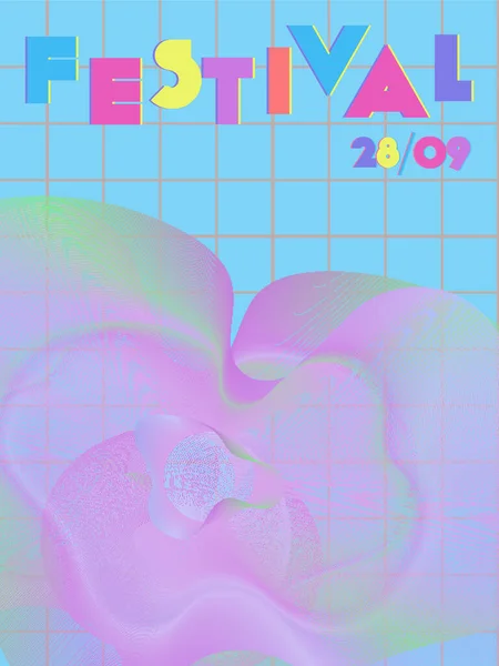 Couverture du festival de musique fond. — Image vectorielle