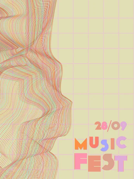 Music festival cover background. — Stockový vektor