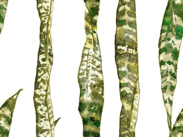 Aquarel bladeren naadloos patroon. — Stockfoto