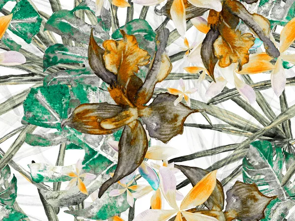 Orchid Seamless Pattern.