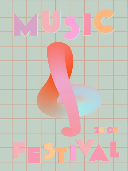 Couverture du festival de musique fond. — Image vectorielle