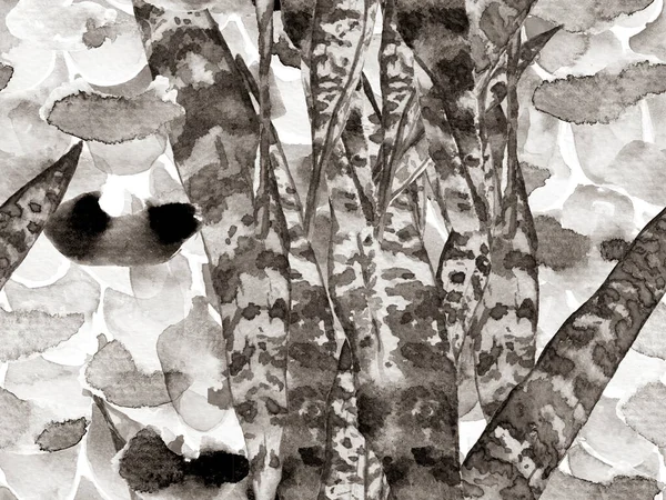 Folhas exóticas e pele de cobra padrão sem costura . — Fotografia de Stock